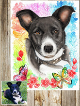 Load image into Gallery viewer, Butterfly Inspired portrait-painted-paws
