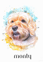 Load image into Gallery viewer, Vibrant Soul Pet Portrait - Limited Edition Watercolour Style
