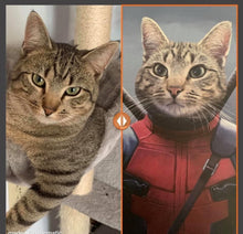 Load image into Gallery viewer, &quot;Deadpawl&quot; - Painted Paw Pawtrait
