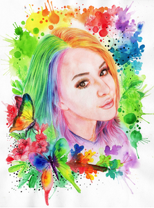 Butterfly Inspired portrait-painted-paws
