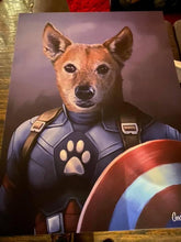 Load image into Gallery viewer, &quot;The Patriot&quot; - Painted Paw Pawtrait
