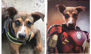 "Bony Stark" - Painted Paw Pawtrait
