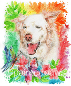Butterfly Inspired portrait-painted-paws