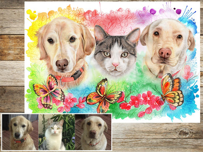 Butterfly Inspired portrait-painted-paws